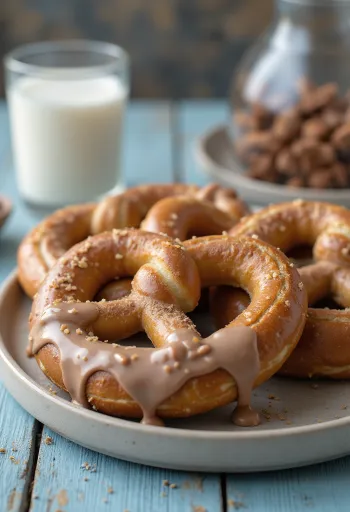 פרצל מצופה במחציתו בשוקולד חלב עשיר