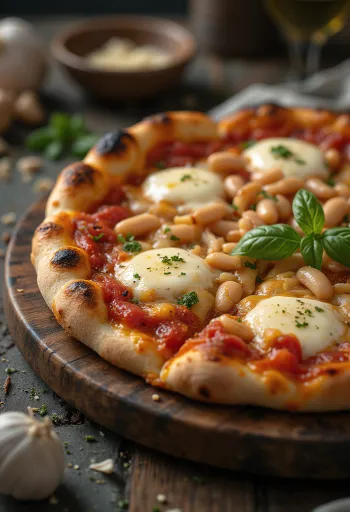 Pizza ai Fagioli עם שעועית וגבינה
