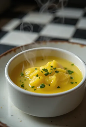 רוטב חמאה ועשבי תיבול מוגש לצד דג בגריל