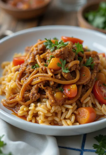 קרנה מצ'דה מוגש עם ארפה ואורז