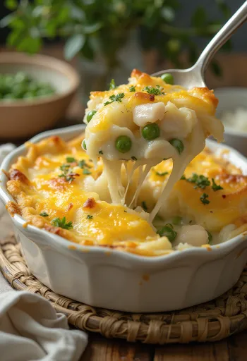 פאי דגים קלאסי עם מילוי דגים, פירה תפוחי אדמה וגזר, אפוי לזהוב