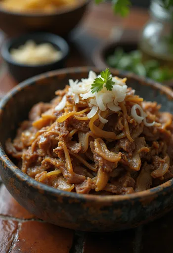 קרנה סקה מוגש עם אורז וכוסברה טרייה