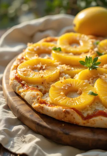 Pizza ai Frutti Tropicali עם פירות טרופיים וריקוטה